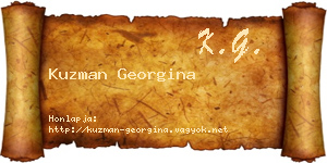 Kuzman Georgina névjegykártya