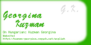 georgina kuzman business card